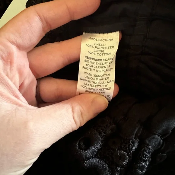 NWT Hill House Home Black Scallop Lace June Nap Top & Delphine Nap Skirt - Picture 6 of 7